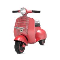 Mini Veículo Elétrico Lambreta 6V Vermelho - Bandeirante - 3