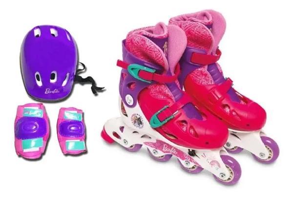 Patins da Barbie Ajustável M2 33 ao 36 - Fun Toys - 1