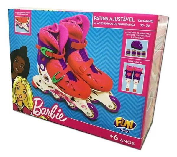 Patins da Barbie Ajustável M2 33 ao 36 - Fun Toys - 2