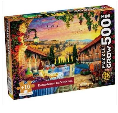 Quebra-Cabeça Mini 500 peças Entardecer na Vinícola- Grow