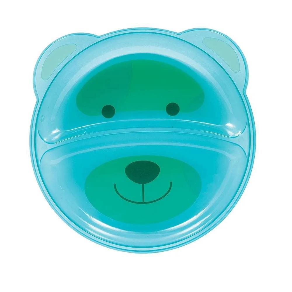 Prato Ursinho com Divisória Azul - Buba - 1