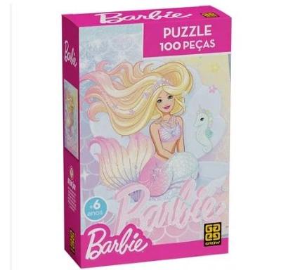 Quebra-Cabeça Puzzle 100 peças Barbie Brilhante- Grow