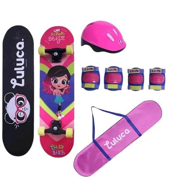 Skate Luluca com Acessórios de Segurança - Fun - 1