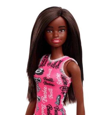 Boneca Barbie Fashion Negra Vestido Rosa HRH08- Mattel