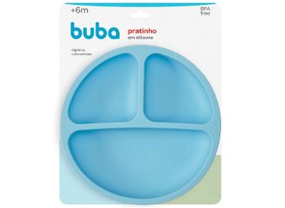 Pratinho em Silicone com Ventosas Azul - Buba