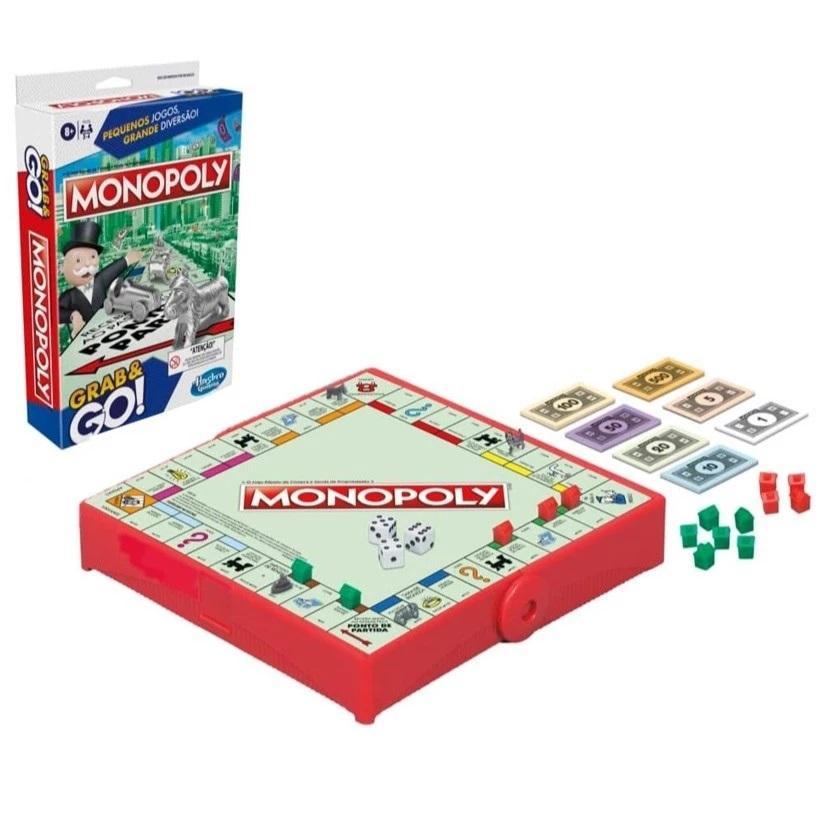 Jogo Monopoly 4 Grab e Go - F8256 - Hasbro - 1