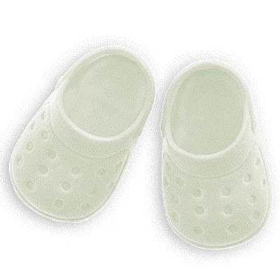 Sapatinho para Boneca - Crocs Branco - 6cm  - Laço de Fita