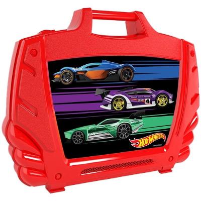 Maleta Porta Carrinhos Hot Wheels Vermelho - Fun