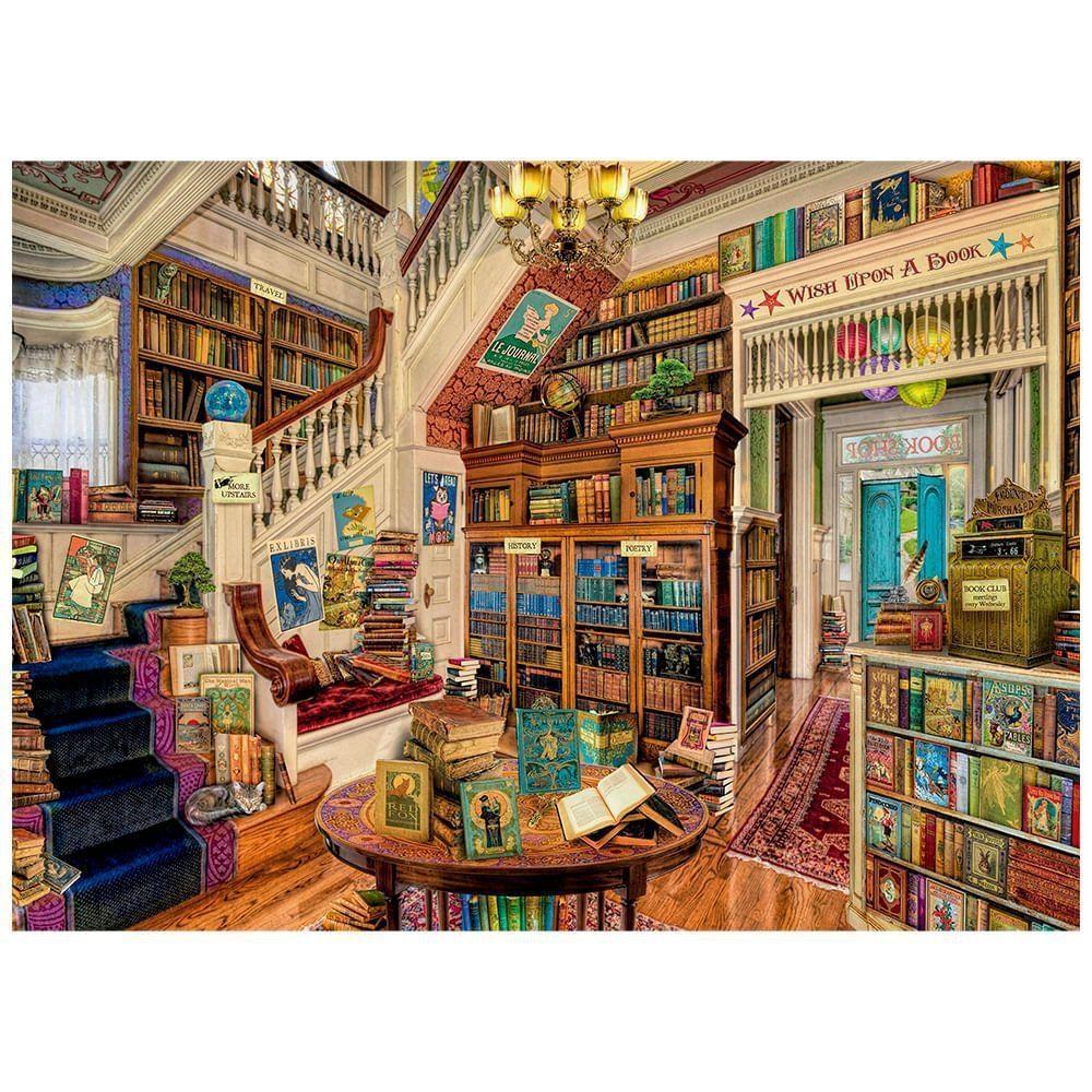 Quebra-cabeça Puzzle Livraria - 2000 peças - Grow - 2