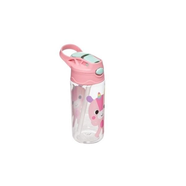 Copo Garrafa Tritan com Canudo 450ml ZOO Unicórnio - Buba - 2