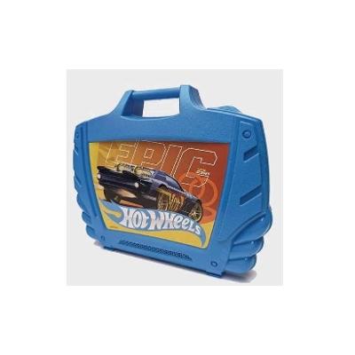Maleta Porta Carrinhos Hot Wheels Azul - Fun