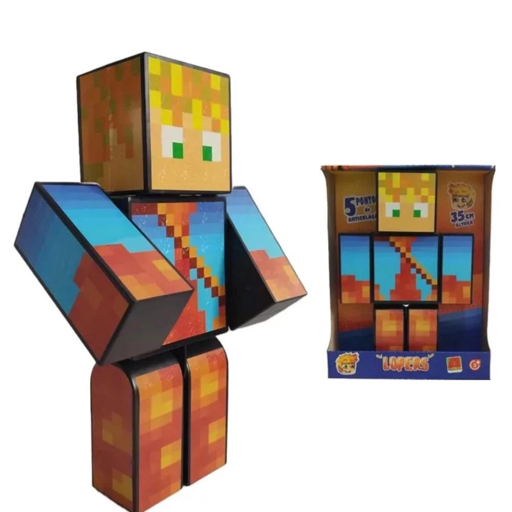 Boneco Articulado Lopers 35cm Minecraft - Algazarra - 3