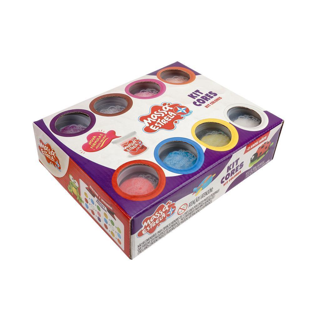 Massa Estrela - Kit Cores 8 Potes - Estrela - 1