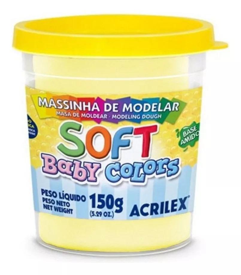 Massa de Modelar Soft 150G - Amarelo Bebê - Acrilex - 1