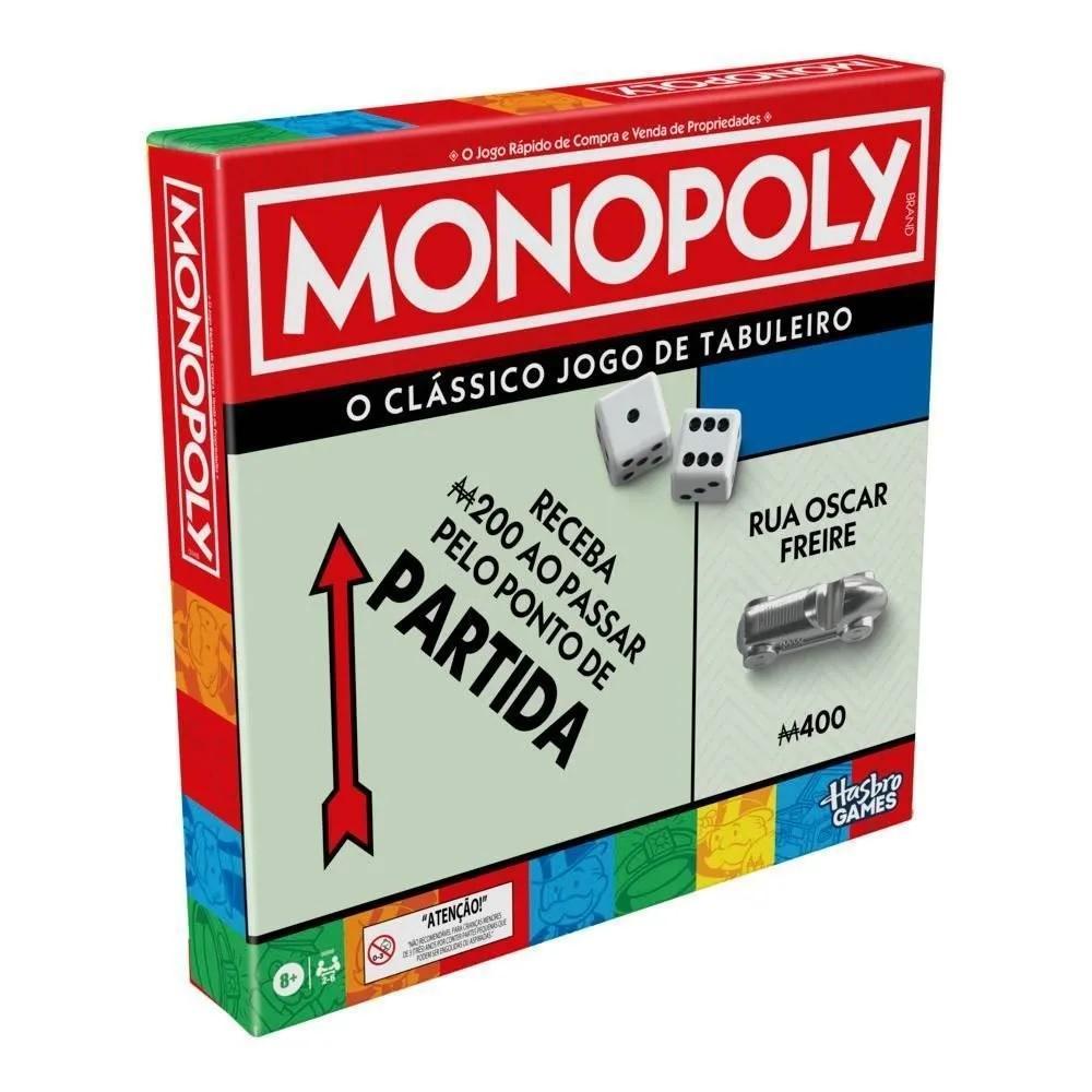 Jogo De Tabuleiro Monopoly Clássico - G0009 - Hasbro  - 1