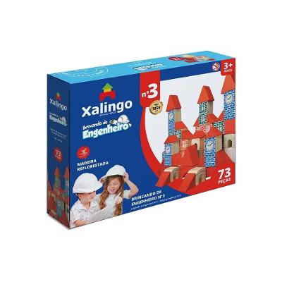 Brincando de Engenheiro Blocos de Montar 73 peças - Xalingo
