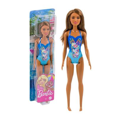 Boneca Barbie Praia - Morena Maiô Azul - HDC51 - Mattel