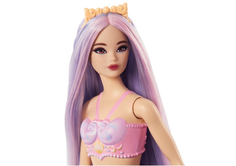 Barbie Fantasia Boneca Sereia Cabelo Lilás - HRR02 -Mattel - 4