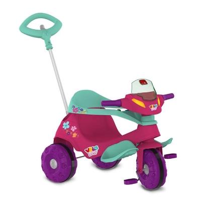 Triciclo Velobaby Passeio e Pedal Rosa - Bandeirante