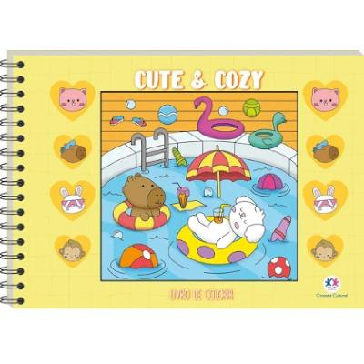 Livro de Colorir Capa dura Cute and Cozy Yellow - Ciranda