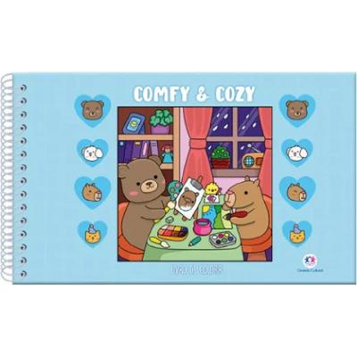 Livro Comfy and Cozy Blue Para Colorir - Ciranda Cultural 