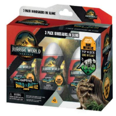 Jurassic Captivz Rebirth 3 peças - Fun