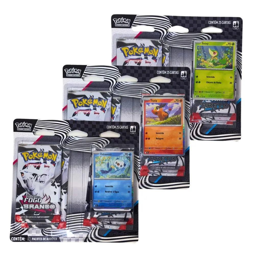 Pokémon Quadruplo EV 10.5 Fogo Branco e Raio Preto - Copag - 1