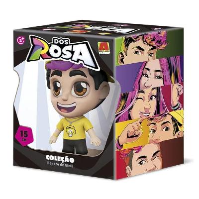 Boneco de Vinil Leozin Dos Rosa 15 cm - Algazarra