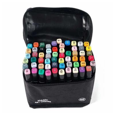 Kit Canetinhas 60 Cores Ponta Dupla Art Marker - Magic Kids