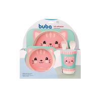 Kit Bebê refeição Gatinho de Bambu - Buba - 1