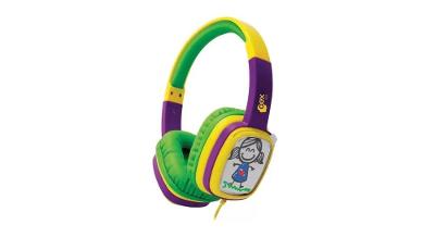 Headphone HP302 Kids Cartoon Roxo e Verde - Oex