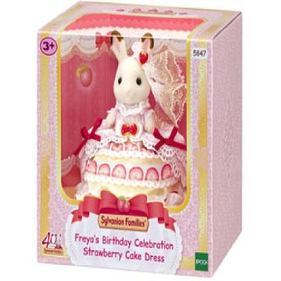 Sylvanian Families Freya Vestido Bolo de Morango - Epoch