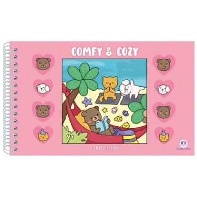 Livro de Colorir Capa dura Comfy and Cozy Pink - Ciranda