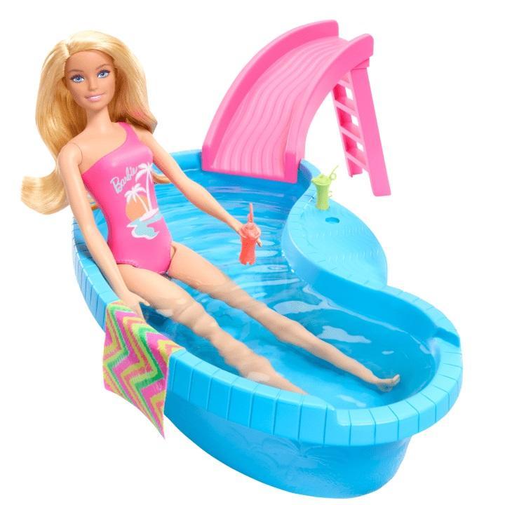 Barbie Conjunto Piscina Glam Boneca Maiô Rosa HRJ74 - Mattel - 2