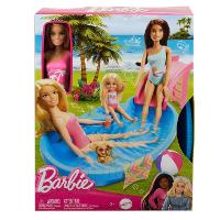 Barbie Conjunto Piscina Glam Boneca Maiô Rosa HRJ74 - Mattel - 3