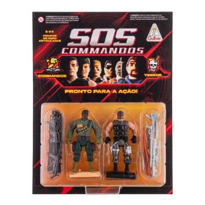 Boneco SOS Commandos Vs Terror Tony Turner e Bad - Gulliver