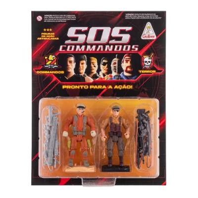 Boneco SOS Commandos Vs Terror J.Dean e Jackall - Gulliver