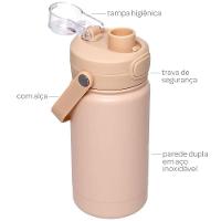 Copo Térmico Inox Parede Dupla 350ml Bege - Buba - 2