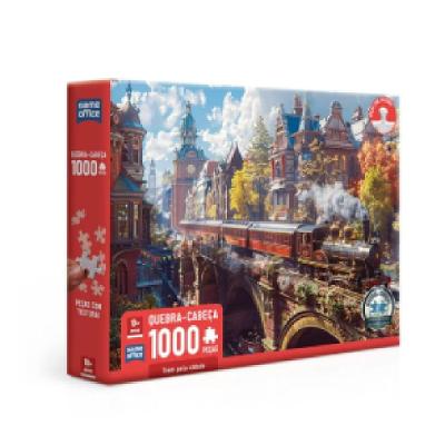 Quebra-Cabeça 1000 Peças Trem Pela Cidade - Toyster