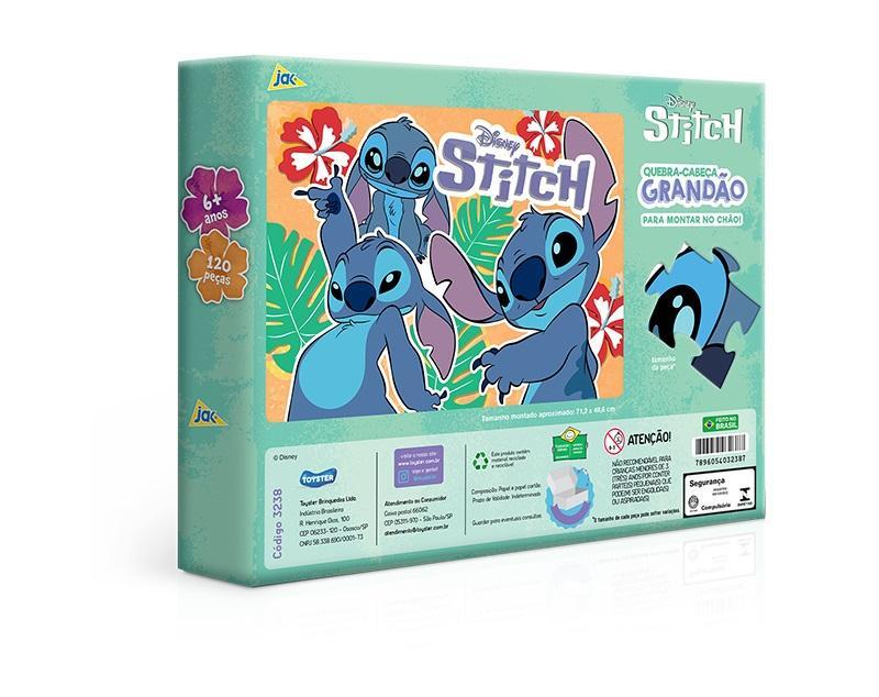 Stitch Quebra Cabeça 120 Peças Grandão - Toyster  - 2