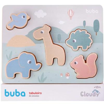 Tabuleiro de Encaixe Em Madeira Cloudy - Buba