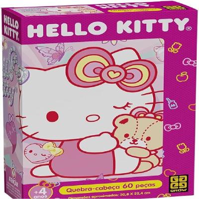 Quebra-cabeça 60 peças Hello Kitty Brilhante - Grow