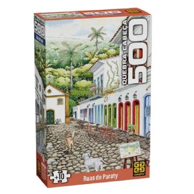 Quebra-cabeça 500 peças Ruas de Paraty - Grow