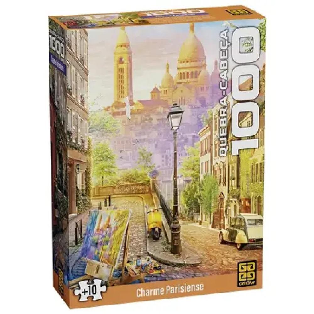 Quebra-cabeça 1000 peças Charme Parisiense - Grow - 1