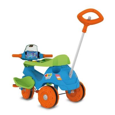 Triciclo Velobaby Passeio e Pedal Azul G2 - Bandeirante