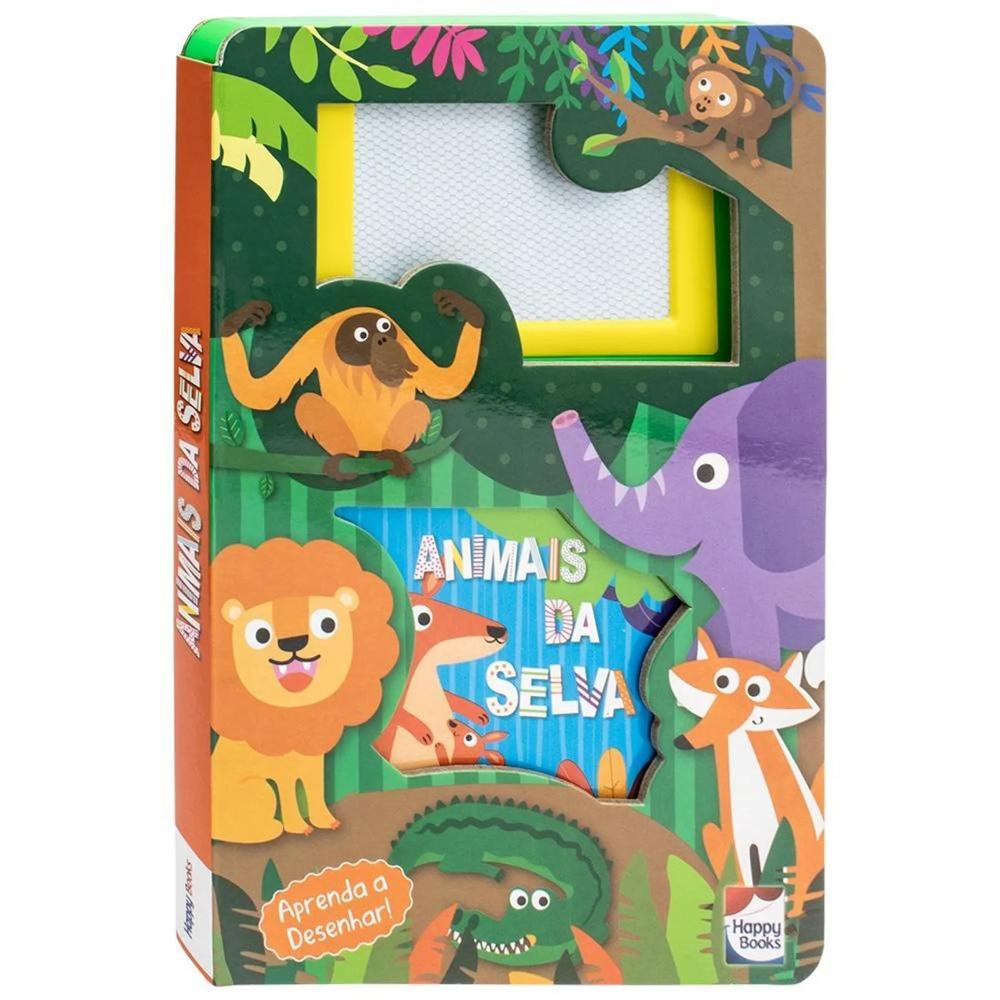 Livro-Lousa Mágica! Animais da Selva - Happy Books - 1