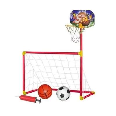 Trave de Futebol e Basquete 2 em 1 - Pais e Filhos