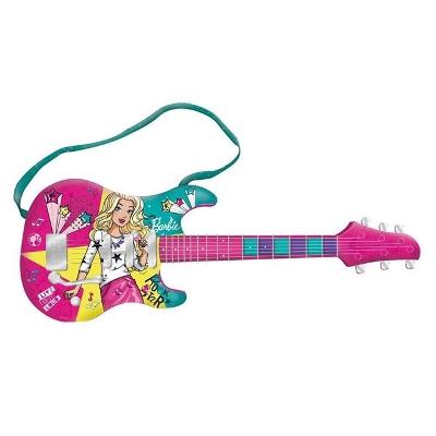 Guitarra Infantil Elétrica Da Barbie C Função Mp3 - Fun Toys
