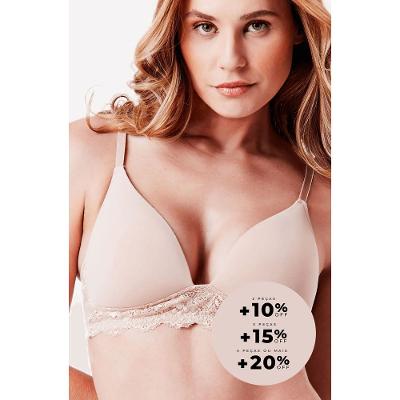 Sutiã Com Bojo Neckline Renda Basic Me