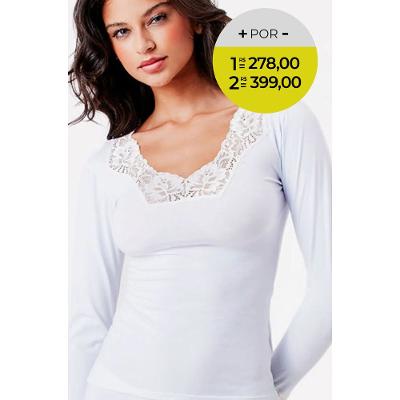 Camisete Malha Flower Cotton
